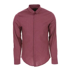 Áo Sơ Mi Nam Armani Exchange All Over Logo Pattern 6LZC04ZNEAZ -GD03 Màu Đỏ Size XS