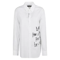 Áo Sơ Mi Nam Dsquared2 Relaxed Dan Graffiti Men's Long Sleeved Turn Down Collar Shirt S71DM0669 Màu Trắng Họa Tiết