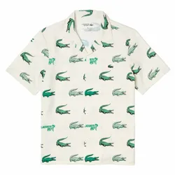 Áo Sơ Mi Nam Lacoste Golf CH56195170V Màu Trắng Hoạ Tiết Size XS