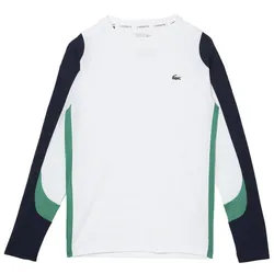 Áo Thun Dài Tay Nam Lacoste TH9419 Sport Tennis T-Shirt Màu Xanh Trắng