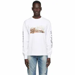 Áo Thun Nam Palm Angels Desert Skull Long Sleeve Multicolor Shirt Màu Trắng Hoạ Tiết
