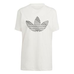 Áo Thun Nữ Adidas Trefoil Monogram Infill Tee IJ7067 Tshirt Màu Trắng Size 2XS