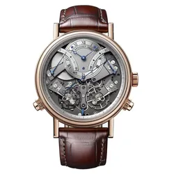 Đồng Hồ Breguet Tradition Chronograph Manual Wind 7077BR/G1/9XV Màu Nâu Vàng Hồng