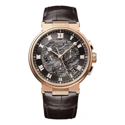 Đồng Hồ Nam Breguet Marine Chronographe Watch 5527BR/G3/9WV Màu Đen