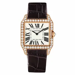 Đồng Hồ Nam Cartier Santos-Dumont WH100351 38,5mm Màu Trắng Nâu