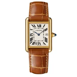 Đồng Hồ Nam Cartier Tank Louis W1529756 33.7mm Màu Nâu Vàng