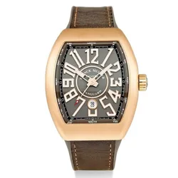 Đồng Hồ Nam Franck Muller Vanguard V41 Rose Gold Màu Nâu