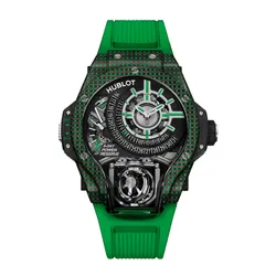 Đồng Hồ Nam Hublot MP-09 Tourbillon BI-Axis Green 3D Carbon Watch 909.QDG.1120.RX Màu Xanh Green