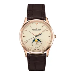 Đồng Hồ Nam Jaeger – LeCoultre Master Ultra Thin Moon 1362520 18k Màu Nâu Vàng