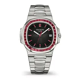 Đồng Hồ Nam Patek Philippe Nautilus5711/112P-001 Ruby Màu Bạc