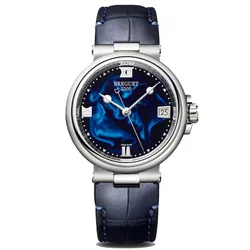 Đồng Hồ Nữ Breguet Marine Automatic 33.8mm 9517ST/E2/984 Màu Xanh Bạc