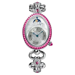 Đồng Hồ Nữ Breguet Reine De Naples Power Reserve Ladies 8909BB/5D/J21/RRRR Màu Hồng Bạc