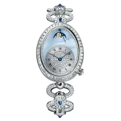 Đồng Hồ Nữ Breguet Reine De Naples Power Reserve Ladies 8909BB/VD/J29/DDD0 Màu Xanh Bạc