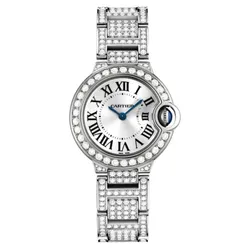 Đồng Hồ Nữ Cartier Ballon Bleu De Cartier 28mm WE9003ZA Màu Trắng Bạc