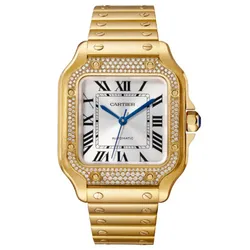 Đồng Hồ Nữ Cartier Santos De Cartier WJSA0010 35,1mm Màu Vàng Trắng