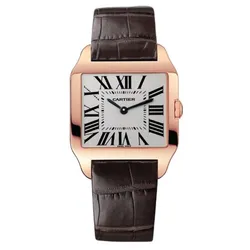 Đồng Hồ Nữ Cartier Santos Dumont W2009251 38.5mm Màu Nâu/ Vàng Hồng