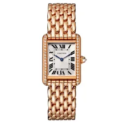 Đồng Hồ Nữ Cartier Tank Louis Cartier WJTA0020 29.5mm Màu Trắng / Vàng Hồng