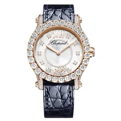 Đồng Hồ Nữ Chopard Happy Sport 274809-5001 Joaillerie 18K Diamond 36mm Màu Đen Trắng