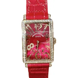 Đồng Hồ Nữ Franck Muller FM 952 Rose Gold 8 Diamonds Red Màu Đỏ