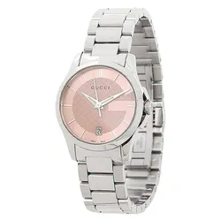 Đồng Hồ Nữ Gucci G-Timeless Pink Dial Stainless Steel Ladies Watch YA126524 Màu Hồng Bạc