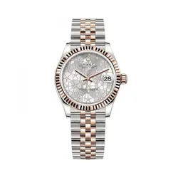 Đồng Hồ Nữ Rolex Datejust 31mm Stainless Steel And Rose Gold Floral Dial 278271-0032  Màu Bạc/Vàng Hồng