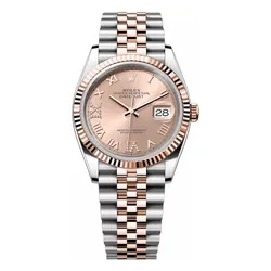 Đồng Hồ Nữ Rolex Steel Everose Rolesor Datejust 36mm Pink Dial 126231-0027 Màu Bạc Vàng Hồng