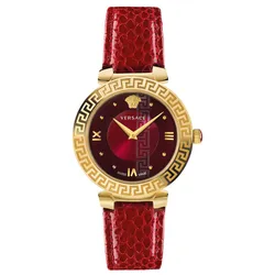 Đồng Hồ Nữ Versace Daphnis Quartz Red Dial Red Leather V16080017 35mm Màu Đỏ Vàng 