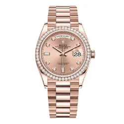 Đồng Hồ Rolex Day-Date 36mm 128345RBR-0009 Màu Vàng Hồng