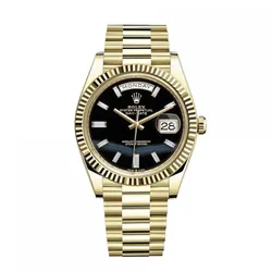 Đồng  Hồ Rolex Day-Date 40mm Yellow Gold Onyx Baguette 228238-0059 Màu Đen Vàng
