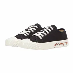 Giày Sneaker Nam Kenzo Tiger Black Canvas School Trainers Màu Đen