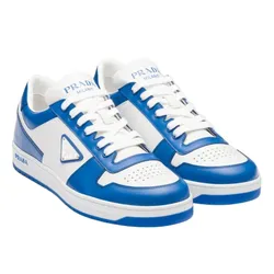 Giày Sneaker Nam Prada Downtown Leather 2EE364_3LKG_F098Z Màu Xanh Trắng