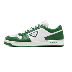 Giày Sneaker Nam Prada Downtown Leather 2EE364_3LKG_F0A8Z Màu Xanh Lá