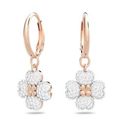 Khuyên Tai Nữ Swarovski Latisha Pierced Earrings White Rose Gold Plating 5420249 Màu Vàng Hồng