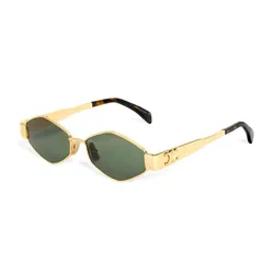 Kính Mát Unisex Celine CL40254U 30N Sunglasses Màu Xanh Vàng