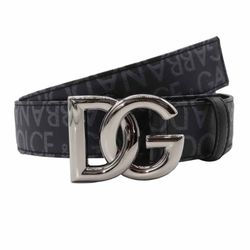 Thắt Lưng Nam Dolce & Gabbana D&G Belt Black With Gray Logo BC4644 AJ705 8B969 Màu Đen Hoạ Tiết