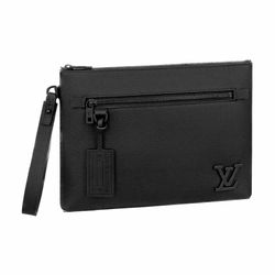 Túi Cầm Tay Nam Louis Vuitton LV Aerogram Ipad Pouch Black M69837 Màu Đen