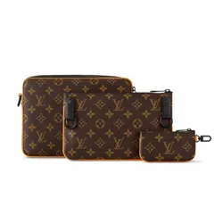 Túi Đeo Chéo Nam Louis Vuitton LV Trio Messenger Bag M46694 Màu Nâu Vàng
