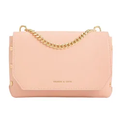 Túi Đeo Chéo Nữ Charles & Keith CNK Clea Chain-Handle Bag Pink 20151374 Màu Hồng