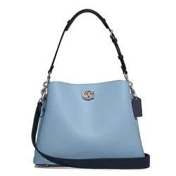 Túi Đeo Chéo Nữ Coach Willow Shoulder Bag In Colorblock C2590 Màu Xanh Dương