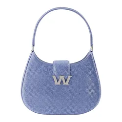 Túi Đeo Vai Nữ Alexander Wang Legacy Small Crystal Hobo Bag Màu Xanh Tím