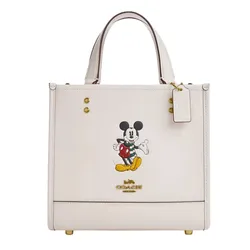 Túi Tote Nữ Coach x Disney Dempsey Tote 22 With Mickey Mouse CM843 Màu Trắng Kem