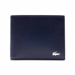 Ví Nam Lacoste Men's Fitzgerald Leather Six Card Wallet NH1115FG 021 Màu Xanh Đen