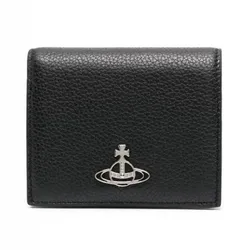 Ví Nữ Vivienne Westwood Grain Leather Woman Billfold Màu Đen