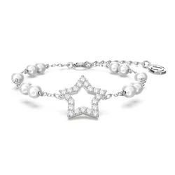 Vòng Đeo Tay Nữ Stella Bracelet Pavé, Star, White, Rhodium Plated 5645385 Màu Bạc Trắng