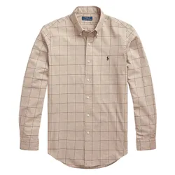 Áo Sơ Mi Nam Ralph Lauren Classic Fit Checked Twill Shirt Màu Nâu Size S