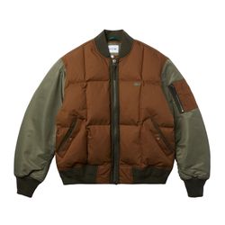 Áo Bomber Nam Lacoste Sport Two-Tone Water-Resistant Quilted Jacket BH1932L Màu Nâu Size 52