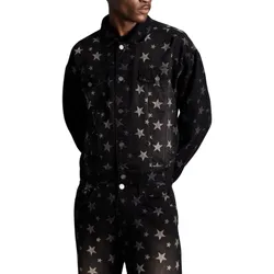 Áo Khoác Bò Nam Booman Họa Tiết Sao BMM61868 Màu Đen Họa Tiết Size S