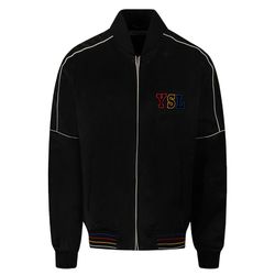 Áo Khoác Nam Yves Saint Laurent YSL Bomber Black With Logo Embroidered 668461 Y1C31 1000 Màu Đen