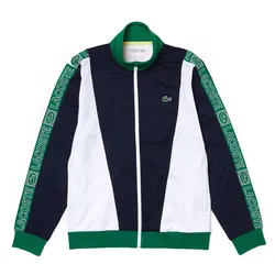 Áo Khoác Nỉ Lacoste Men's Sport Branded Bands Colorblock Zip-Up Jacket SH0860-51 Màu Xanh/Trắng Size 3
