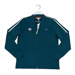 Áo Khoác Nỉ Nam Lacoste Men's Sport Roland Garros V-Neck Zip Sweatshirt Màu Xanh Green Size 3